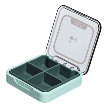 4 Grid Waterproof Medicine Pill Box Case For Storage Travel Pill Case Vitam