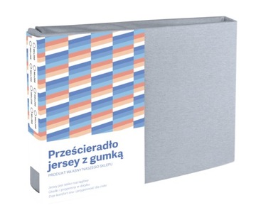 PRZEŚCIERADŁO JERSEY Z GUMKĄ SZARE 200X220 MATOWE BAWEŁNIANE GĘSTE POPIEL
