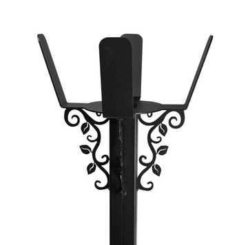 Kwietnik OGRODOWY Metalowy KWIETNIKi czarny 85CM 2 sztuki komplet