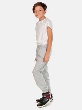 СПОРТИВНЫЕ БРЮКИ ДЛЯ МАЛЬЧИКОВ, ХЛОПОК, серые 140-146