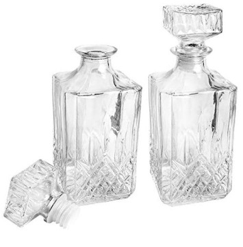 Karafki szklane zestaw 2 szt 900 ml elegance dekanter do whisky koniaku