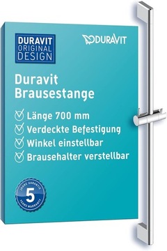 Duravit UV0600003010 uniwersalny drążek prysznicowy, chrom