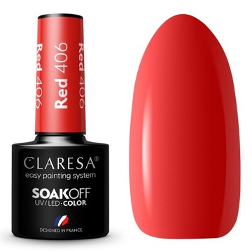 Lakier Hybrydowy Claresa Czerwony Red 406