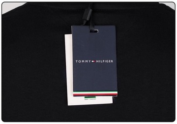 TOMMY HILFIGER KOSZULKA Z DŁUGIM RĘKAWEM TOMMY LOGO LONG SLEEVE BLACK r.L