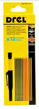 МЕХАНИЧЕСКИЙ КАРАНДАШ С ТОЧИЛКОЙ + 12 ЦВЕТНЫХ ВСТАВОК КОНСТРУКЦИОННЫЙ СТИЛЬ