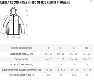 MĘSKA KURTKA ZIMOWA PIKOWANA CARSON HI-TEC L