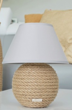 Lampka stołowa BOHO sz10m JUTA pleciony sznurek jutowy STYL skandynawski