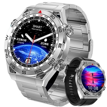 SMARTWATCH MĘSKI DT ULTRAMATE MENU POLKE 360x360 WODOODPORNY ROZMOWY PULS