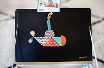 Magnetyczna UKŁADANKA KSZTAŁTY Magnetibook 3+ Janod Magnesy