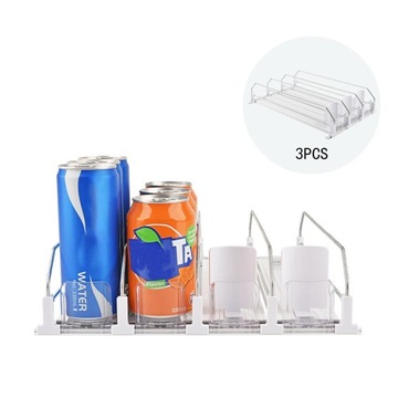 Кухонный органайзер с автоматическим выдвигающимся дозатором для пополнения запасов, 3 слота