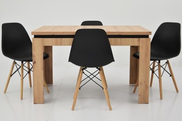 4 стула в скандинавском стиле стол 80х120 ARTISAN SALON