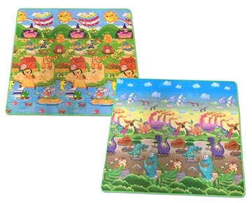 Dwustronna mata edukacyjna kolorowa 180 x 200 I194
