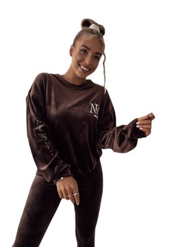 Welurowy Komplet Premium LadyMania z Haftem - L
