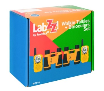 Комплект рации и бинокля Levenhuk LabZZ WTT оранжевого цвета