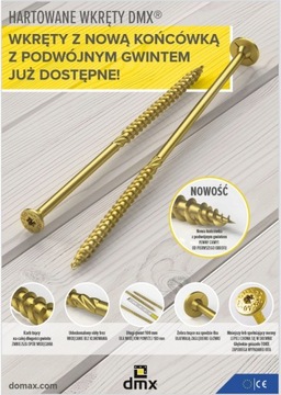 СТОЛЯРНЫЕ ВИНТЫ ПО ДЕРЕВУ CS 6x240 TORX С КОНТР-ГОЛОВКОЙ DOMAX 100 ШТ.