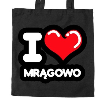 torba czarna kocham Mrągowo