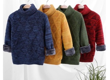 ДЕТСКИЙ ТЕПЛЫЙ СВИТЕР, ЭЛЕГАНТНЫЙ УТЕПЛЕННЫЙ ГОЛЬФ