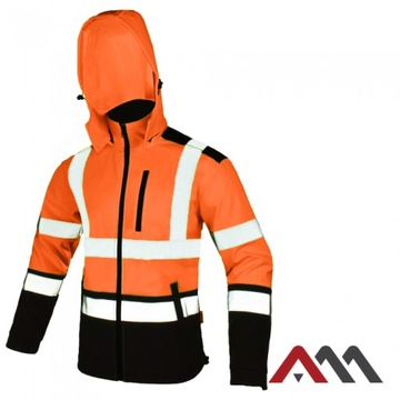 KURTKA SOFTSHELL OSTRZEGAWCZA POMARAŃCZOWA r. M