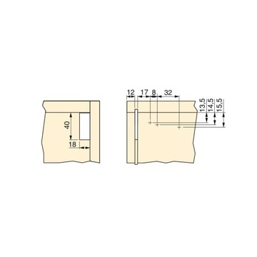 Крючок L+R регулируемый мебельный подвесной, серый