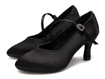 BUTY DO TAŃCA STANDARDU DELIKATNE CZARNE 7,5cm
