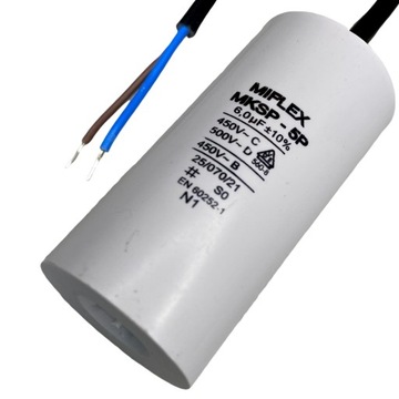 Kondensator silnikowy MIFLEX 6uF 450VAC POLSKI