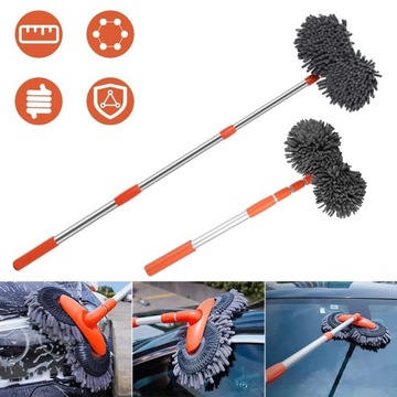 115CM SZCZOTKA MYCIA SAMOCHODU NA KIJU TELESKOP MIKROFIBRA TELESKOPOWY MOP