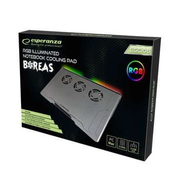 ОХЛАЖДАЮЩАЯ ПОДСТАВКА ДЛЯ НОУТБУКА со светодиодной подсветкой RGB