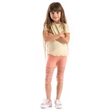 DZIEWCZĘCE LEGGINSY RYBACZKI Z KORONKĄ 146/152