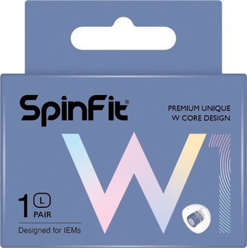 SpinFit W1 - 2 Generacja 2023 - Nakładki z podwójnym rdzeniem - Rozmiar: L