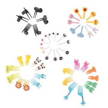 46 ШТ. МИНИ-ВИЛКА ДЛЯ ФРУКТОВ С Мультяшным рисунком