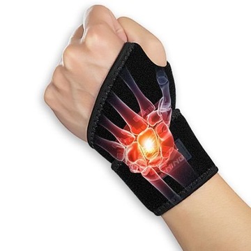 OPASKA NEOPRENOWA NA NADGARSTEK RĘKĘ CZARNA STABILIZATOR ZAPINANY NA RZEP