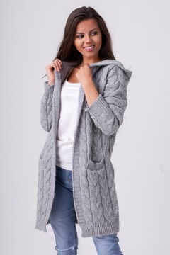 GLORIA BLOGGING ТЕПЛЫЙ КАРДИГАН С КАПЮШОНОМ S/M