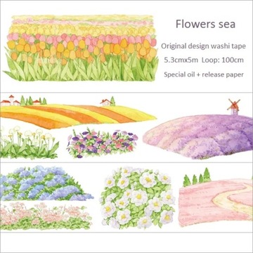 Serie bosque y jardín cinta washi de aceite especial para decoración DIY