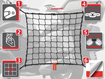 БАГАЖНАЯ СЕТКА НА ШЛЕМ - ЧЕРНАЯ, НЕ РЕЗИНОВАЯ