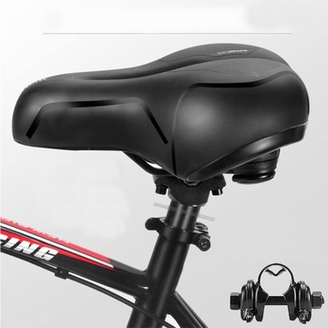 КОМФОРТНОЕ ВЕЛОСИДЕНЬЕ, НА ПОДВЕСКЕ, ШИРОКОЕ, ЭРГОНОМИЧНОЕ, МЯГКОЕ, ВЫСОКОЕ