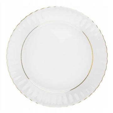 TALERZ PŁYTKI 24CM PORCELANA CHODZIEŻ IWONA ZŁOTY