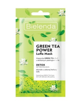 BIELENDA GREEN TEA 2w1 Luffa Maska DETOKSYKUJĄCA