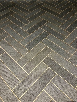 КОВЕР ПВХ ГУМОЛИТ ЛИНОЛЕУМ ТОЛЩАЯ ДОСКА СЕРЫЙ ТЕМНЫЙ ВОЙЛОК В ЕЛОЧКУ