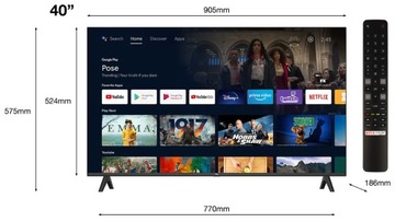 TCL 40S5400 LED-телевизор 40 дюймов FullHD Smart TV ANDROID Bluetooth Черный