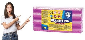 Plastelina ASTRA 1kg różowa
