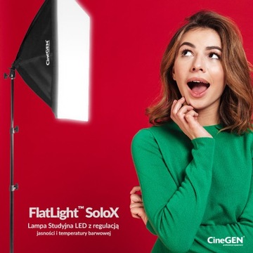 Lampa LED z pilotem softbox 50x70 żarówka 150W statyw