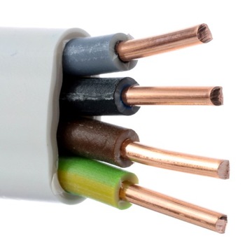 Kabel płaski miedziany CU 4x2,5 YDYp 750V - 15m