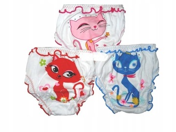3 PAK Majtki z falbanką DC GIRL bawełna 100% 4-6