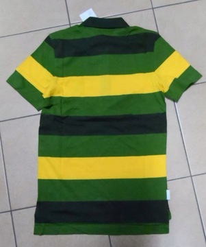 Y1472 REEBOK stripe MĘSKA KOSZULKA POLO L