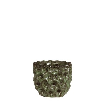 CERAMICZNA OSŁONKA DONICZKA 11CM ZIELONA