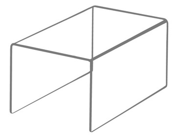 STOJAK PODSTAWKA EKSPOZYTOR STOPIEŃ PLEXI 15/10 cm