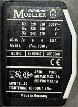 Контактор Moeller DIL 1A M, 22 DIL M