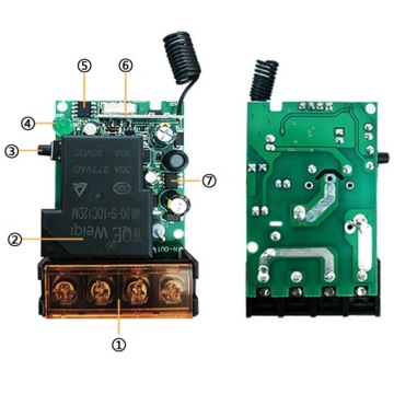 REMOTE CONTROL 230V AC90-250V 30A 433MHz 100m RADIO CONTROL