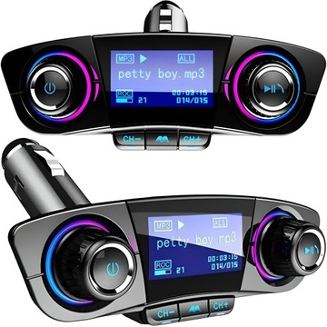 TRANSMITER FM BLUETOOTH 5.0 USB WIELOFUNKCYJNY 8w1