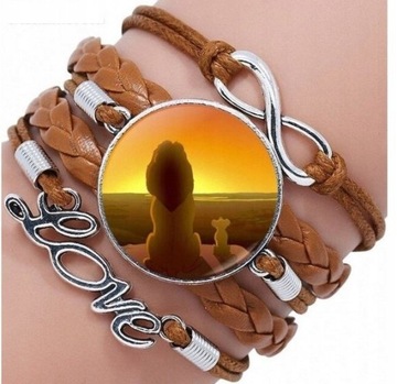 WARSTWOWA BRANSOLETKA LOVE KRÓL LEW LION